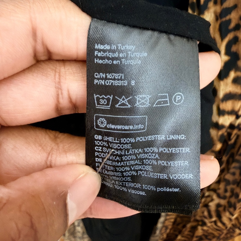 🐆 H&M Leopard Print Wrap Midi Dress – US 10 - Picture 7 of 9
